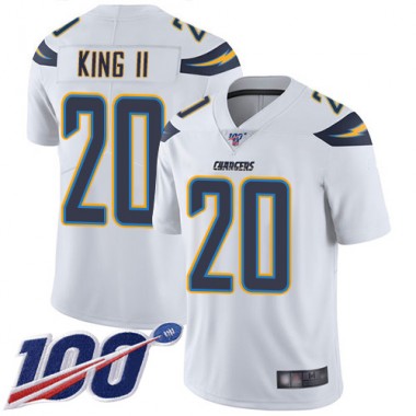 Los Angeles Chargers NFL Football Desmond King White Jersey Youth Limited #20 Road 100th Season Vapor Untouchable->youth nfl jersey->Youth Jersey